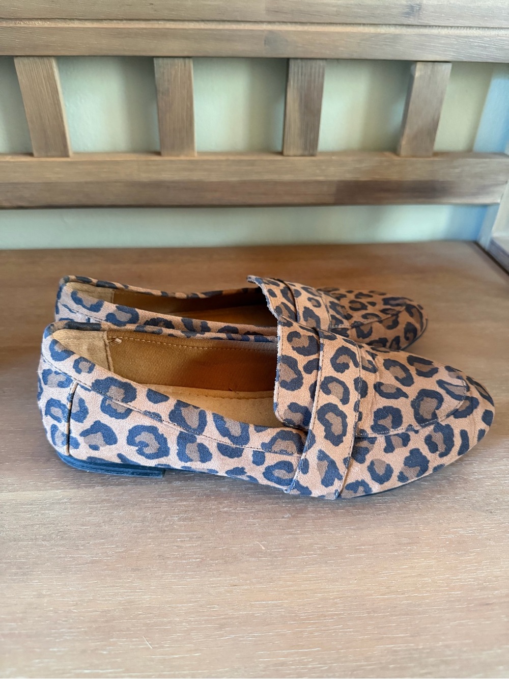 Old Navy Leopard Print Loafers in Tan and Black